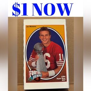 Joe Montana 1991 San Francisco 49ers Box Bottom NFL Football Card